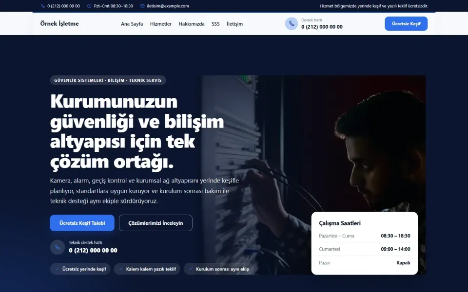 Güvenlik & Bilişim Teması 1 teması kapak görseli